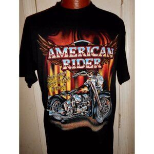 American Rider Keep Your Knees in the Breeze Men's Large Black T-Shirt.